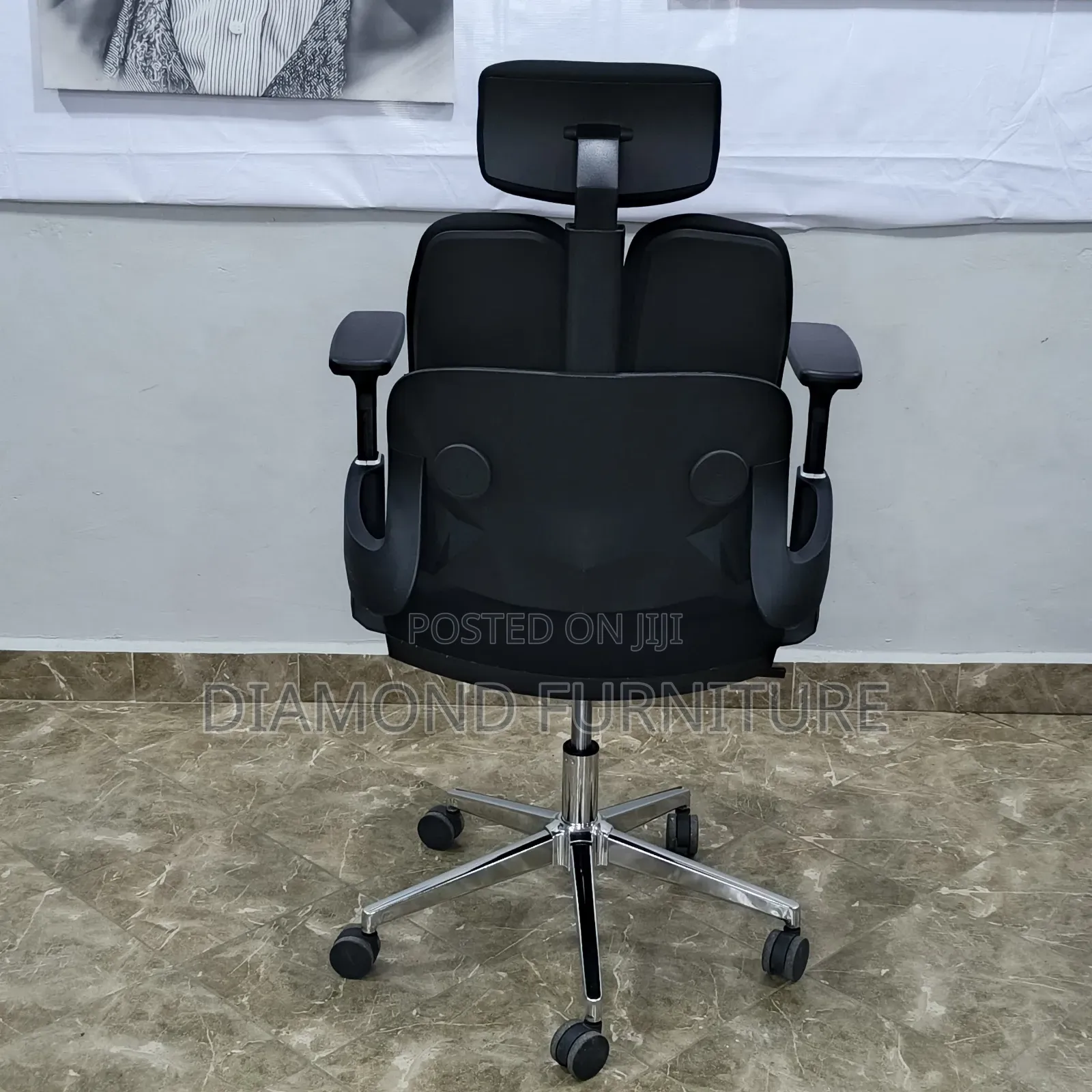 Orthopedic High Back Office Chair With Adjustable Headrest