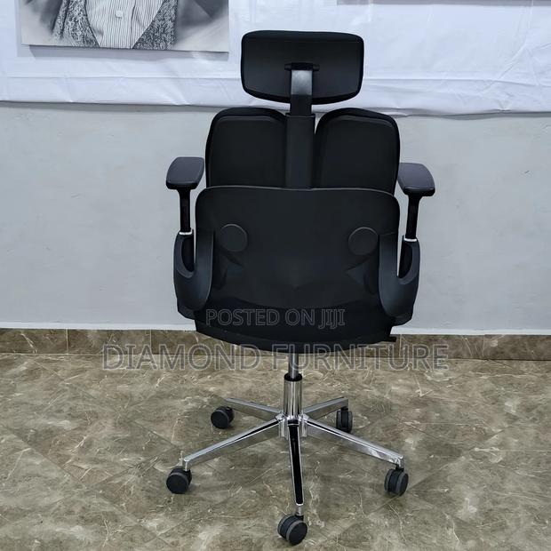 Orthopedic High Back Office Chair With Adjustable Headrest - thumbnail 2