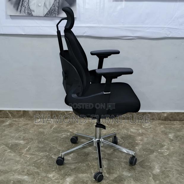Orthopedic High Back Office Chair With Adjustable Headrest - thumbnail 3