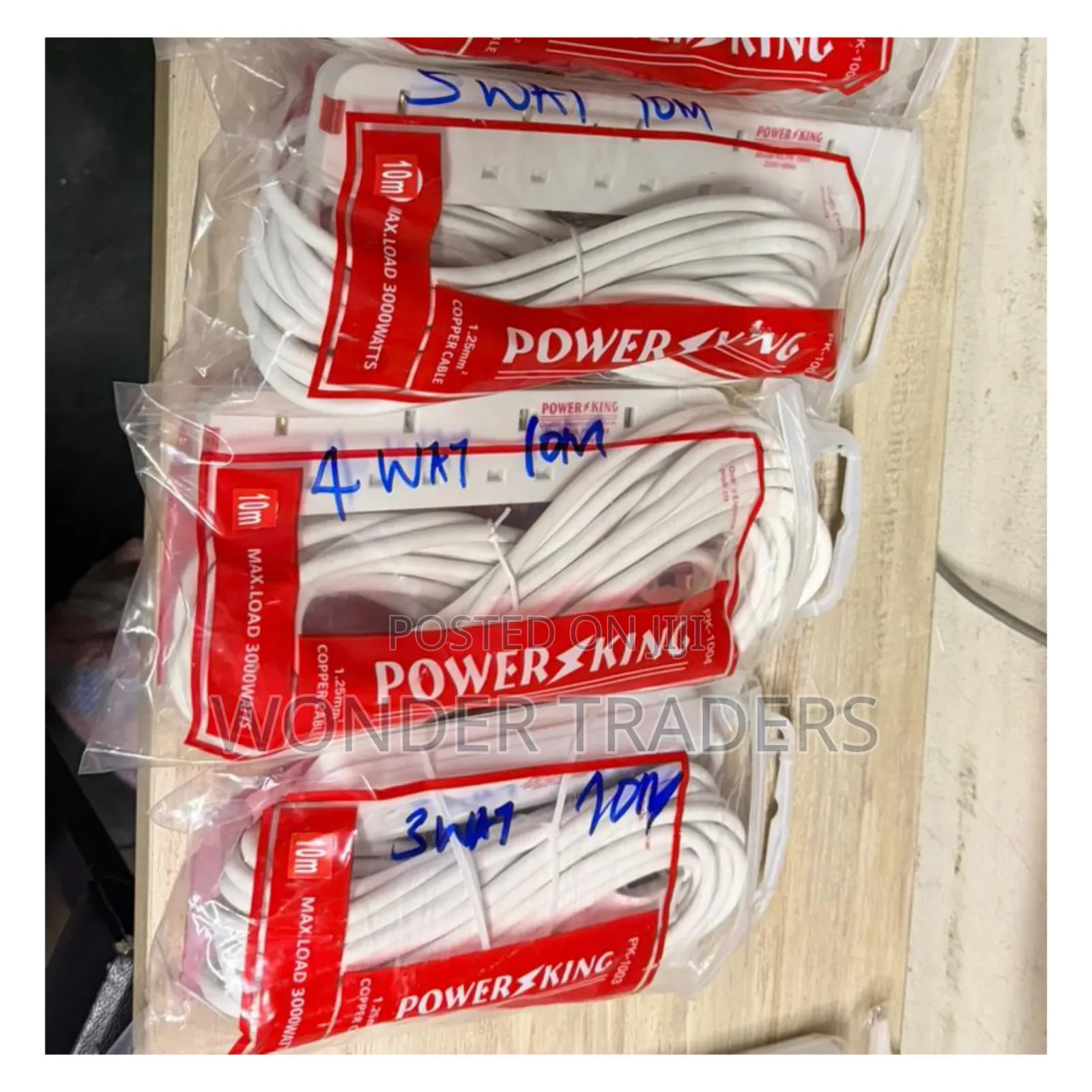 Powerking Extension Cord 10m 5way