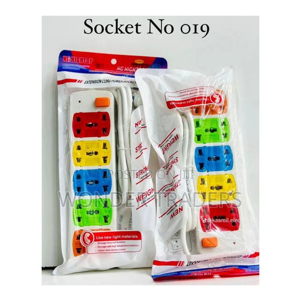 Ex 019 Five Double Socket Power Extension Cable