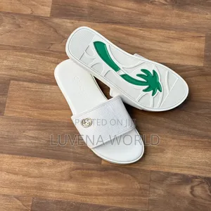 All White Gucci Sandals