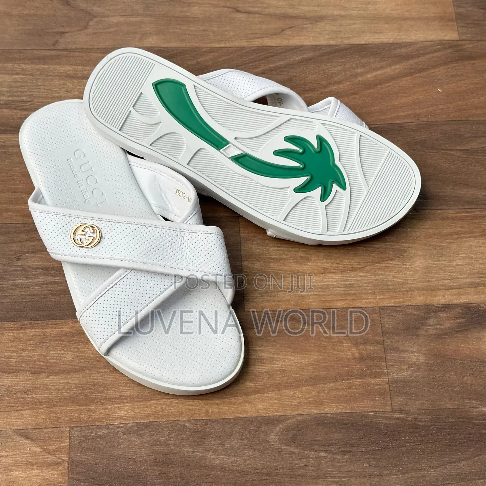 All White Gucci Sandals
