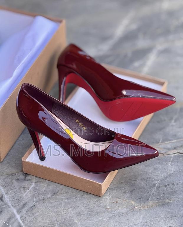 Glossy Red Bottom Patent Stiletto Pumps Size 37-42