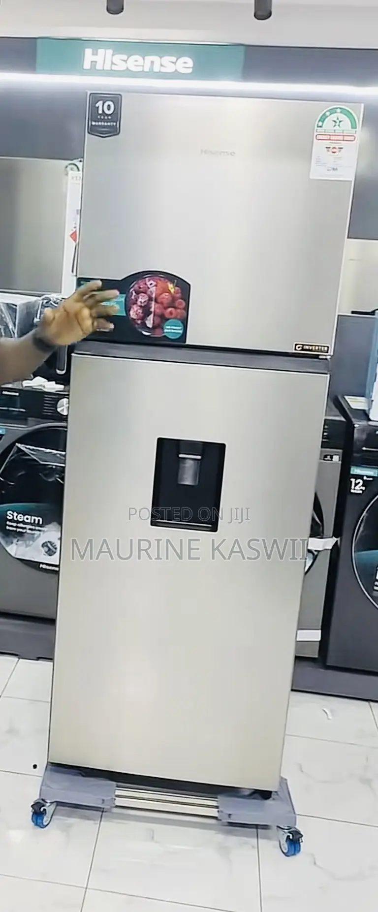 Hisense 320l Double Door With Water Dispenser Top Freezer