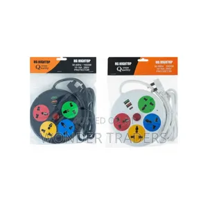 *4way Round Extension With 2usb and 1 Typec*