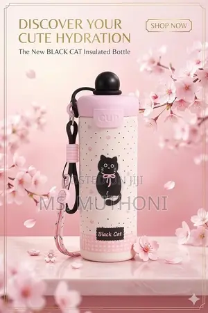 Cute Girls Insulated Water Bottle, 750ml,