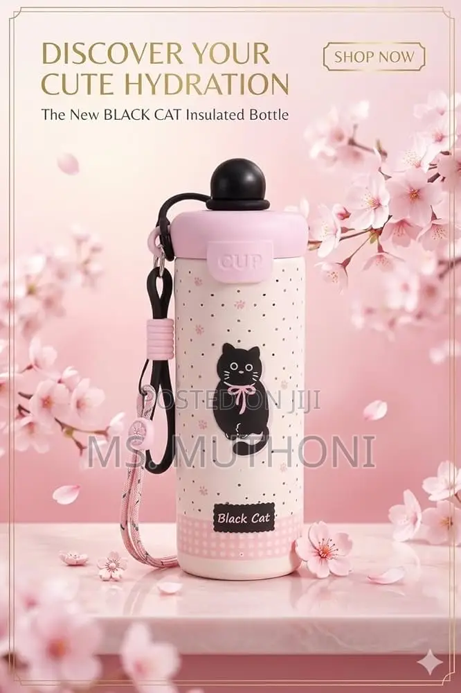 Cute Girls Insulated Water Bottle, 750ml,