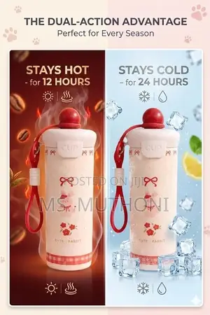 Cute Girls Insulated Water Bottle, 750ml,