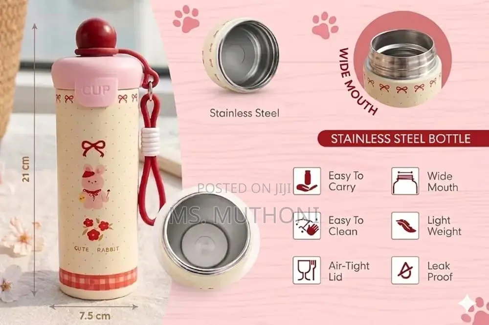 Cute Girls Insulated Water Bottle, 750ml,