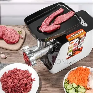 Boma Bm-384 Electric Meat Grinder With a Black Housing and S.Steel