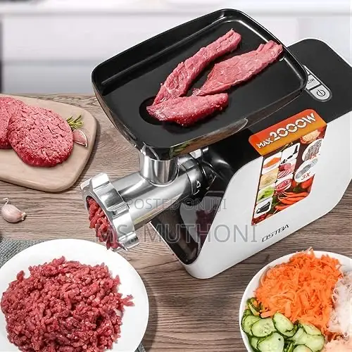 Boma Bm-384 Electric Meat Grinder With a Black Housing and S.Steel