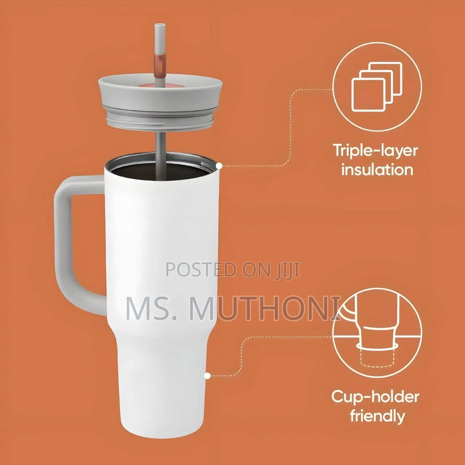 Insulated 1200ml Custom Popular Travel Coffee Mug