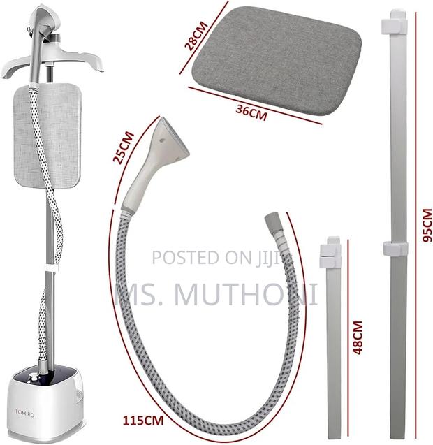 1800w 1.8l Steam Iron Standing Garment Steamer With Ironing Board, - thumbnail 4