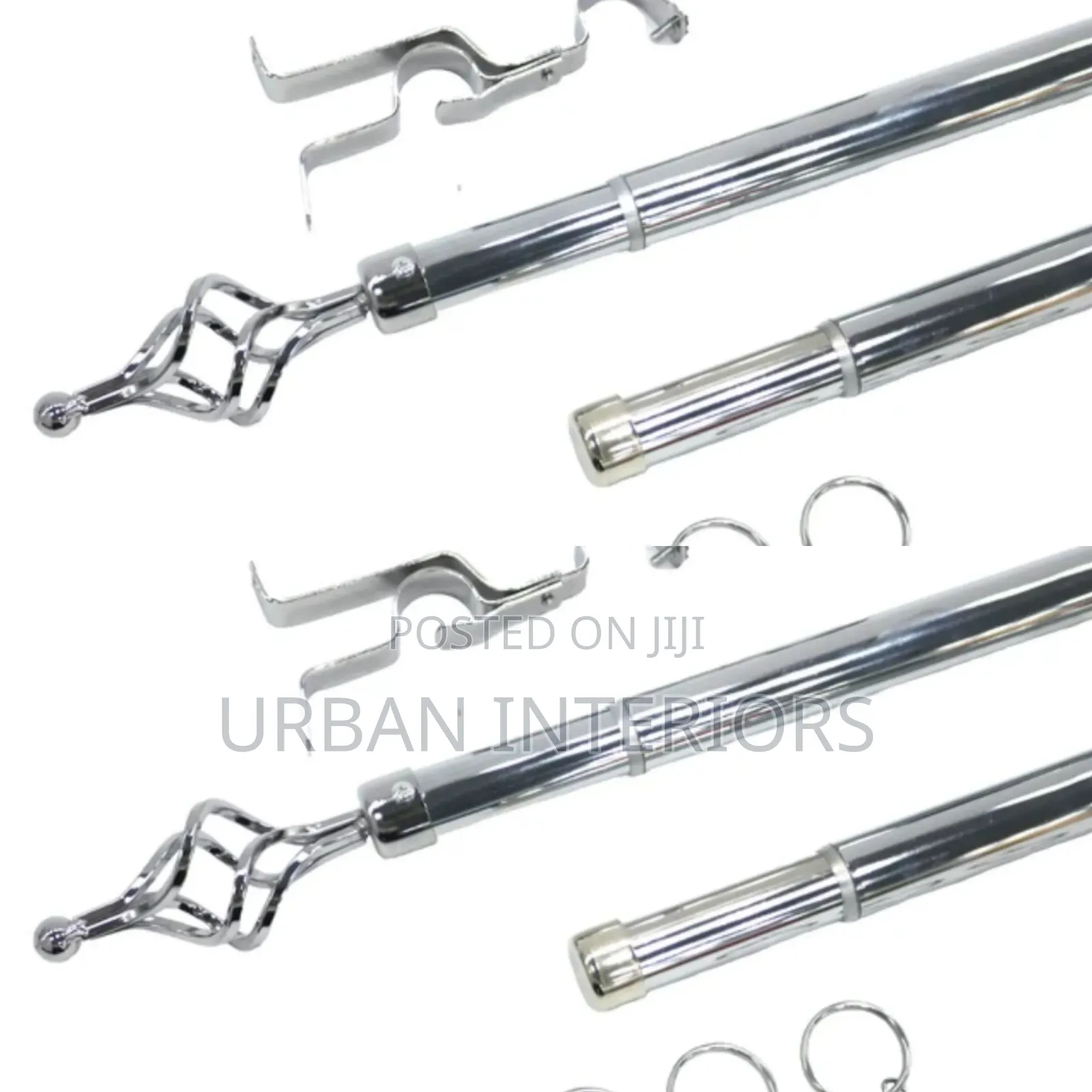 Silver Stylish Curtain Rods Silver Stylish Curtain Rods