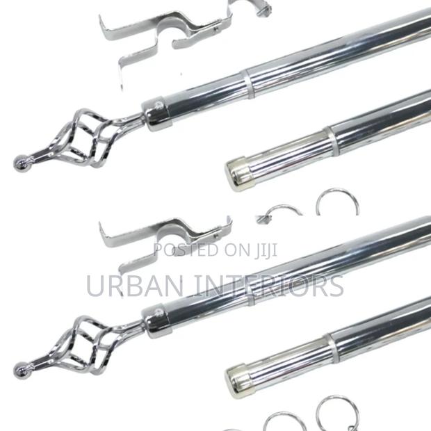 Silver Stylish Curtain Rods Silver Stylish Curtain Rods