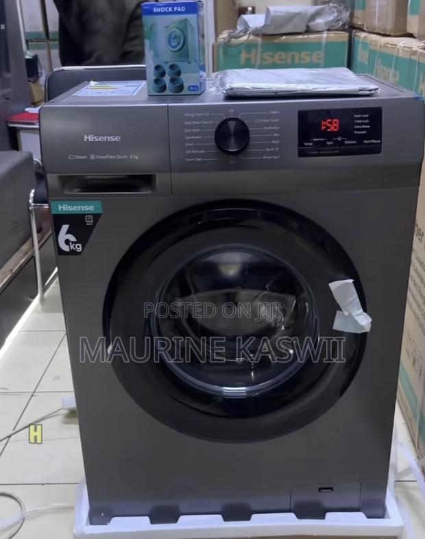 Hisense 6kg Washer Automatic Front Load-Silver - main view