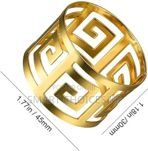 Channel Napkin Rings Gold