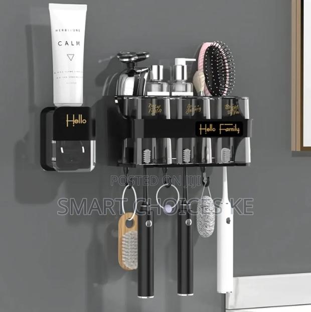 Toothbrush Holder /Toothpaste Dispenser With 4 Cups - thumbnail 4
