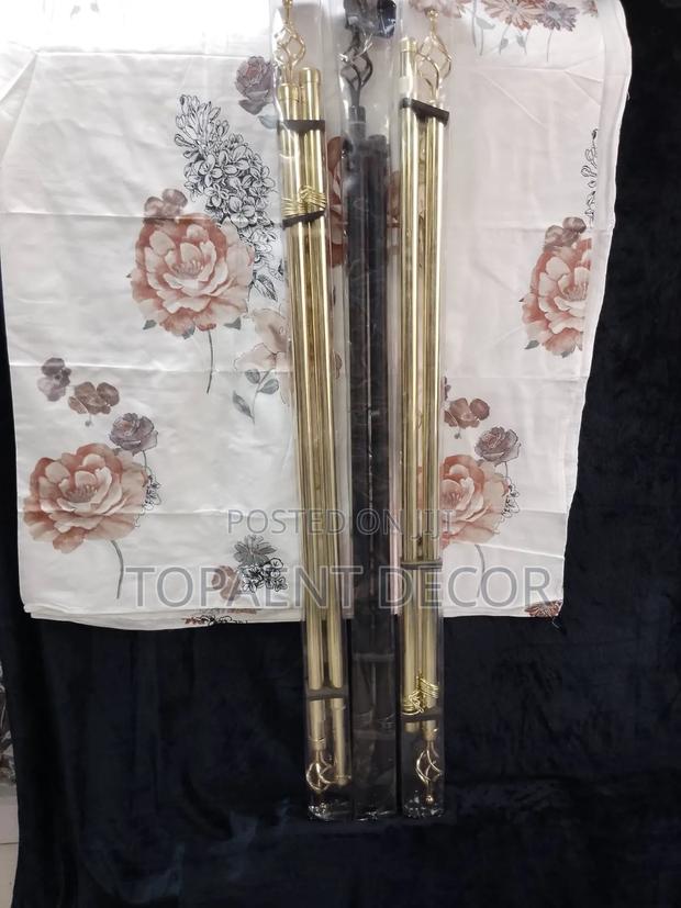 3m Double Black and Gold Adjustable Window Rods