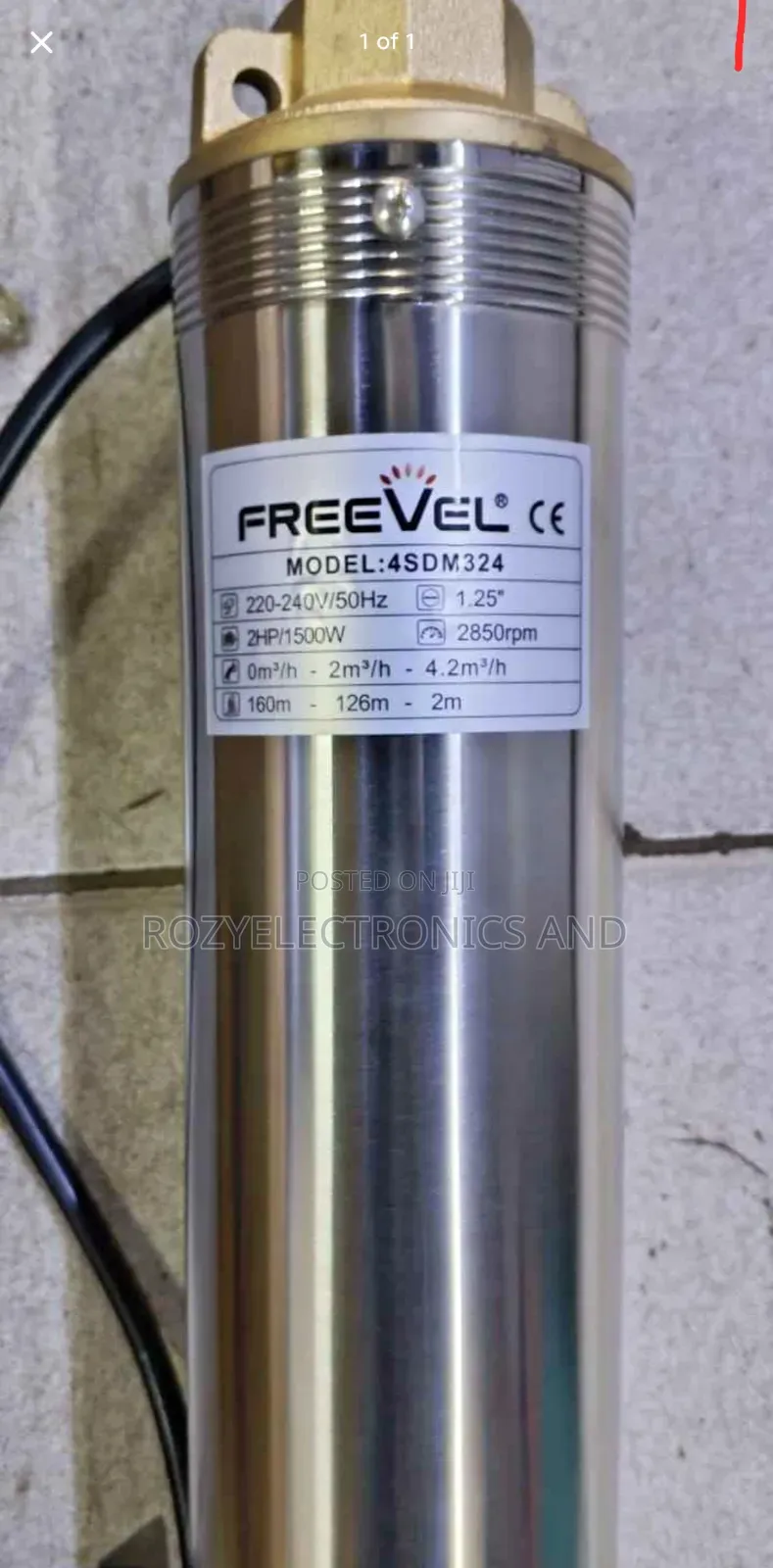 2hp Free Vel Submassible Pump 160 M Head
