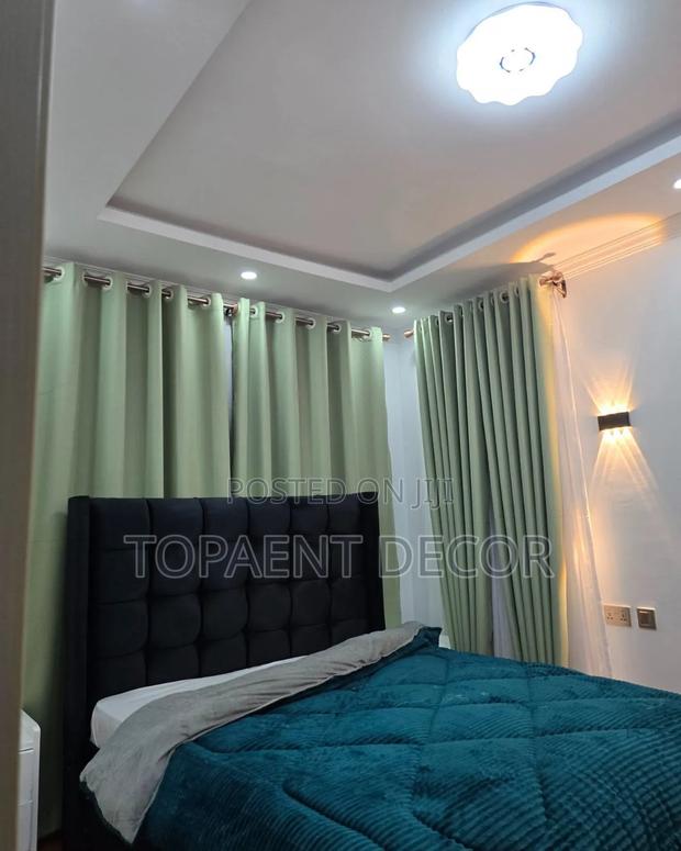 Light Green Elegant Eyelates Bedroom Window Curtains - main view