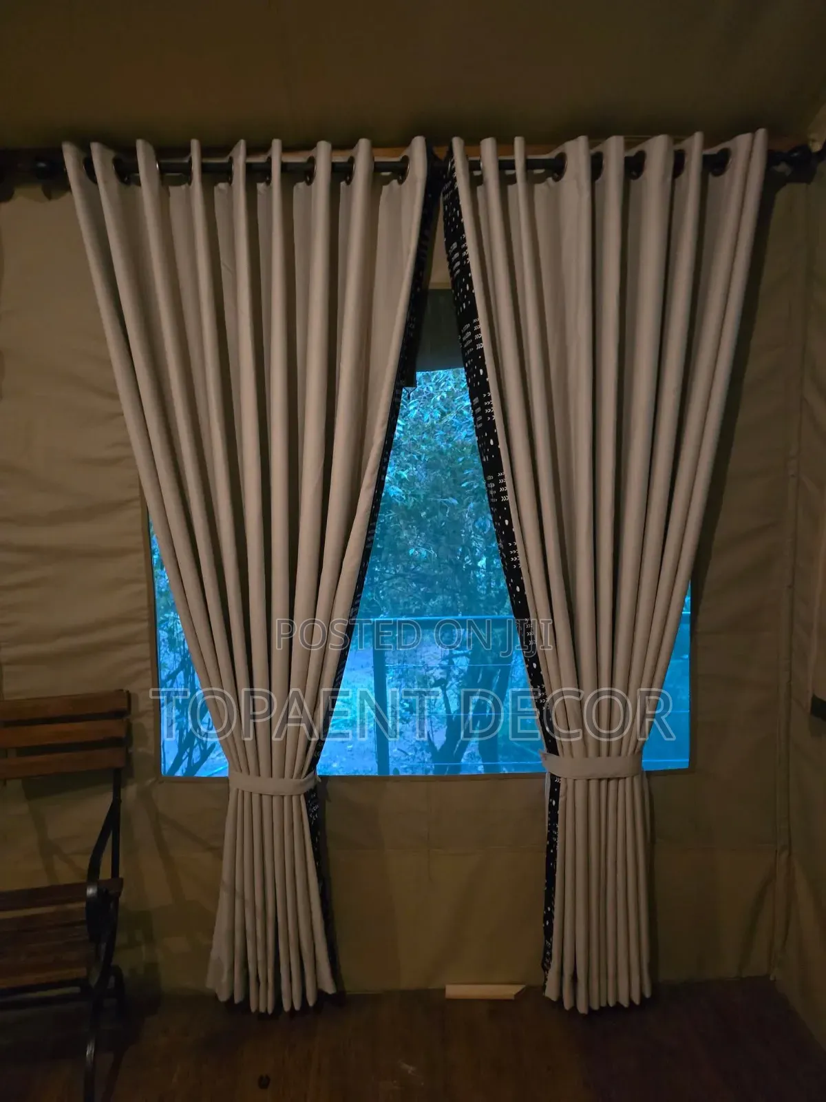 Light Brown,Easy to Stitch Window and Door Curtains
