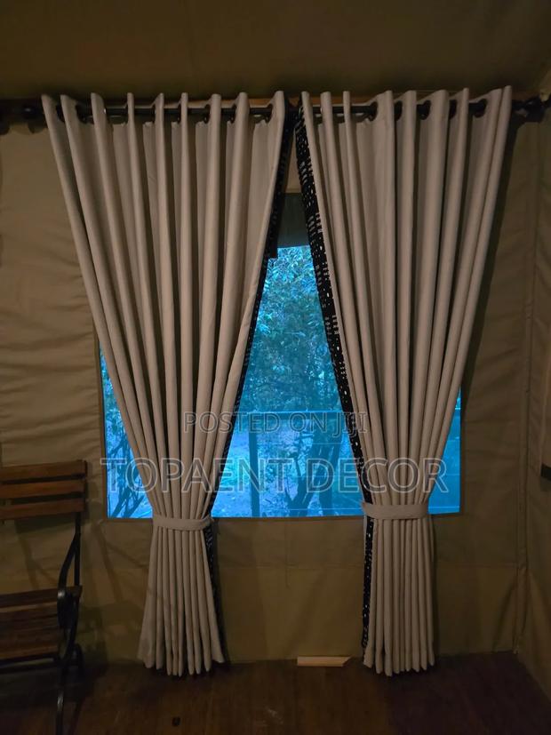 Light Brown,Easy to Stitch Window and Door Curtains