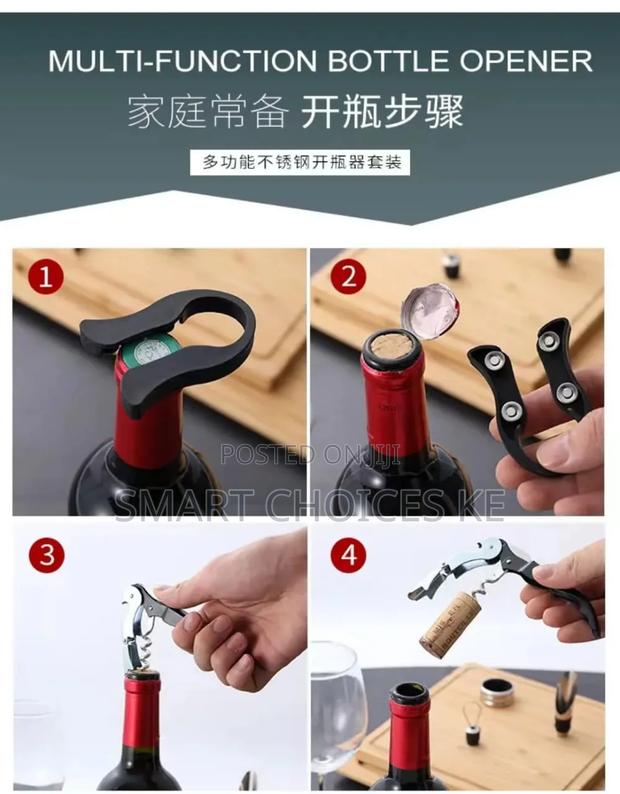 5pcs Stainless Steel Wine Bottle Opener - thumbnail 3