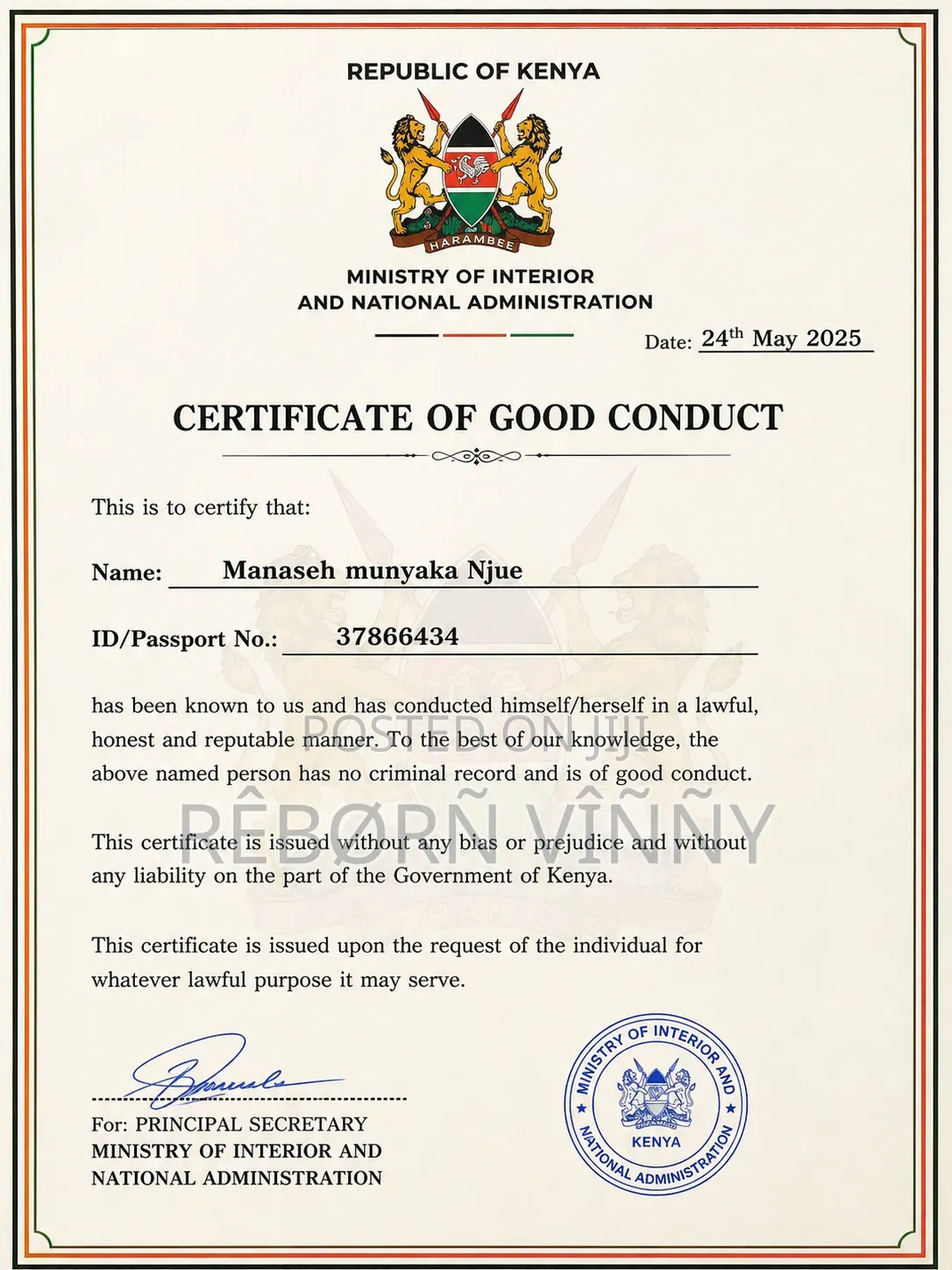 Manaseh Munyaka Njue