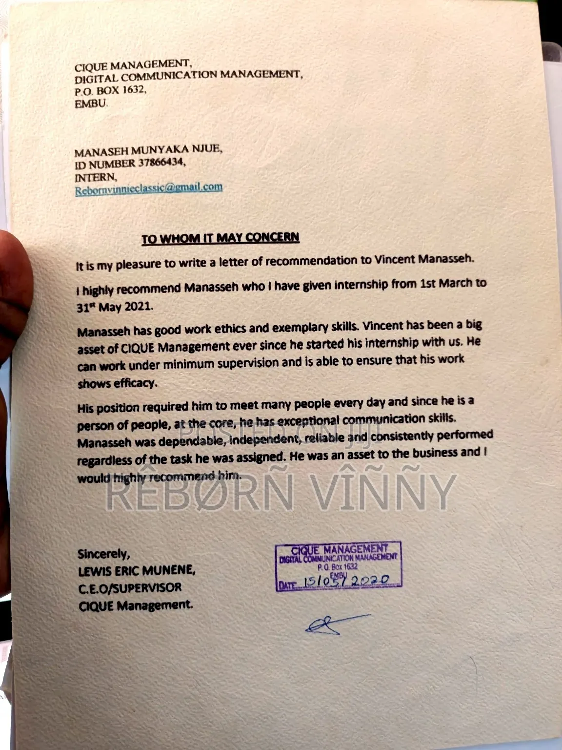 Manaseh Munyaka Njue