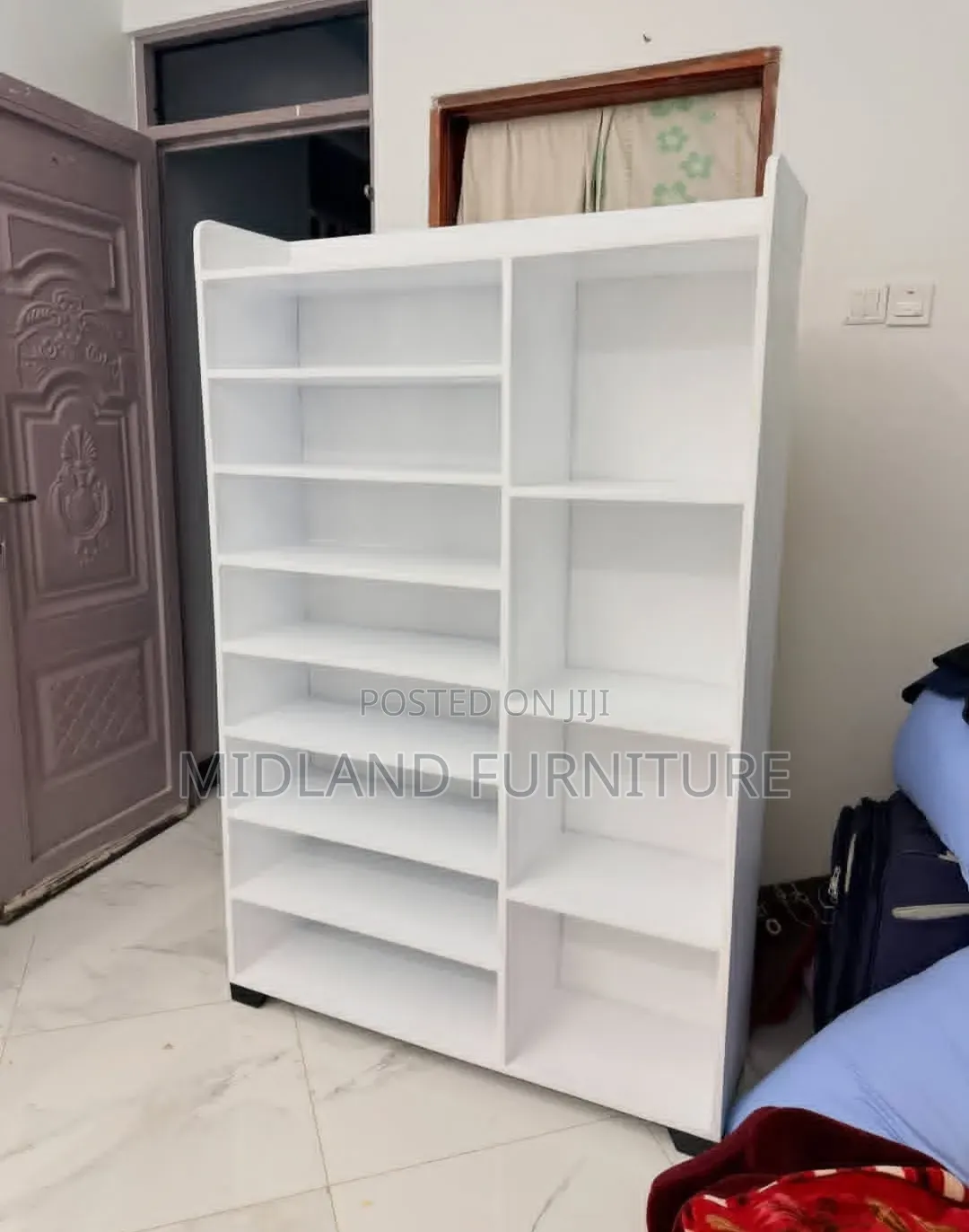 Shoe Rack Cabinet With Bag Storage Shelves