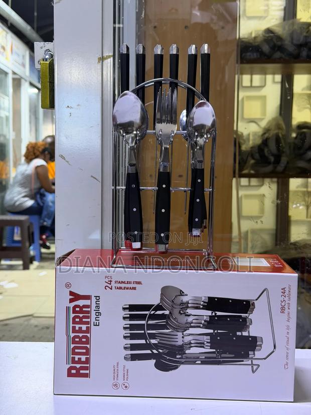 24pcs Cutlery Set 6 Table Spoons 6 Forks 6teaspoons 6butter Knives