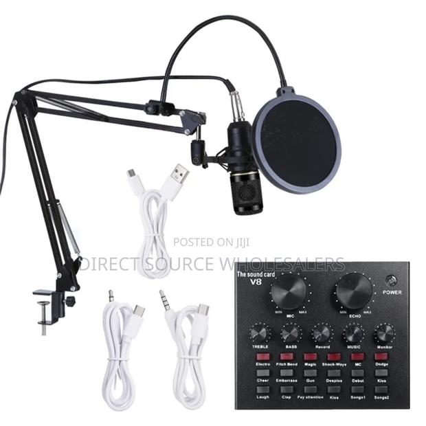 Bm800 Podcast Live Streaming Microphone With Stand Pop Filter