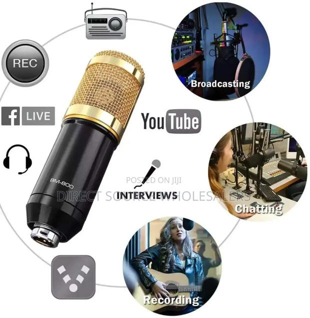 Bm800 Podcast Live Streaming Microphone With Stand Pop Filter - thumbnail 2