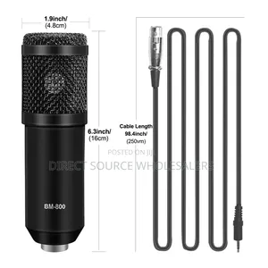 Bm800 Podcast Live Streaming Microphone With Stand Pop Filter