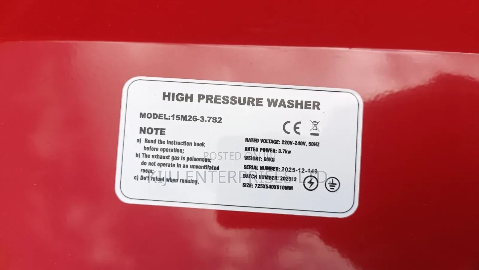 Pioneer 3450psi Carwash Machine