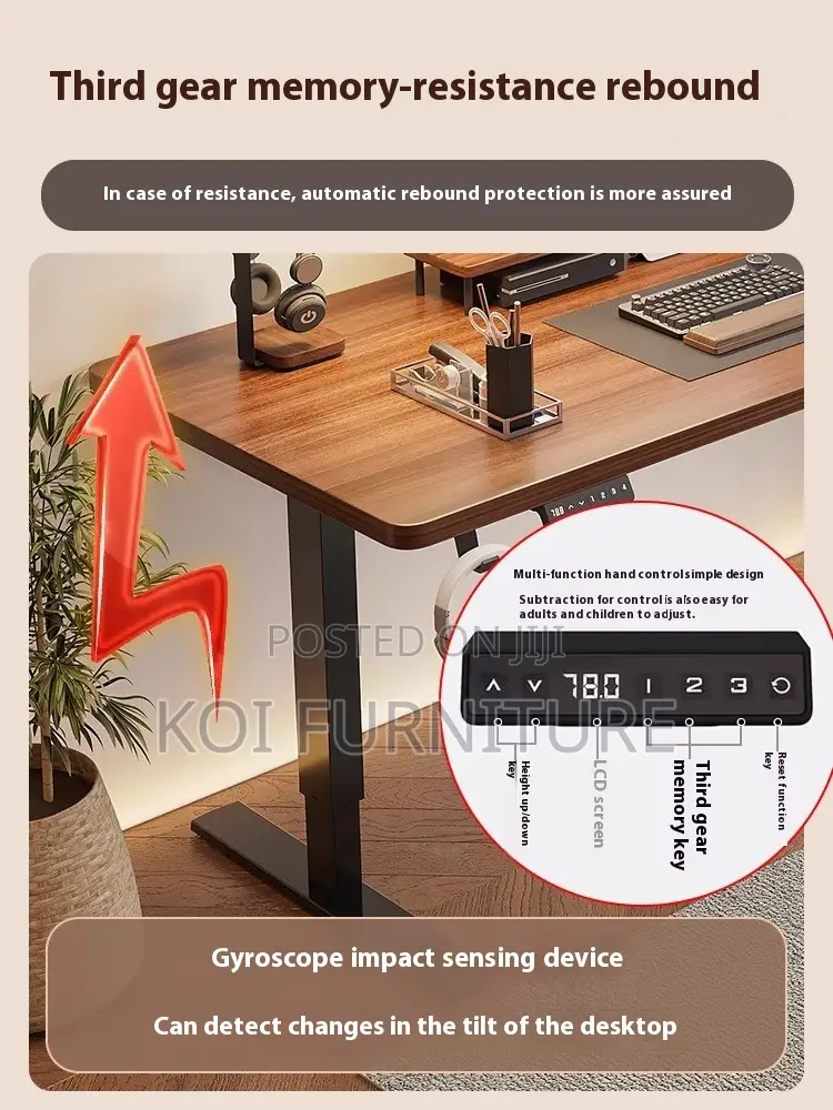 Office Desk; 1.8 Meters Height Standing Adjustable Home Office Desks