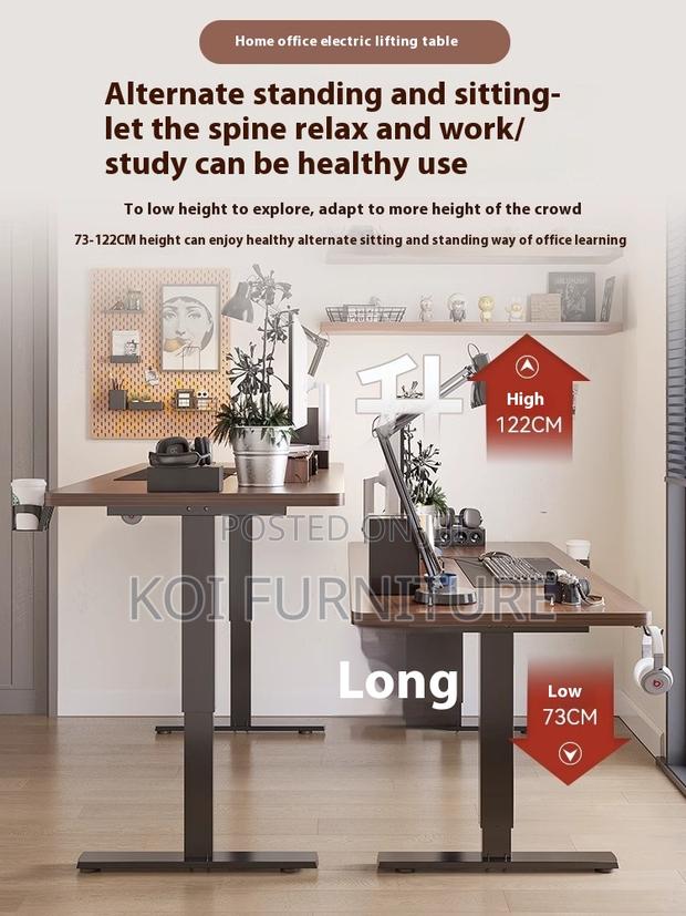 Office Desk; 1.8 Meters Height Standing Adjustable Home Office Desks - thumbnail 9