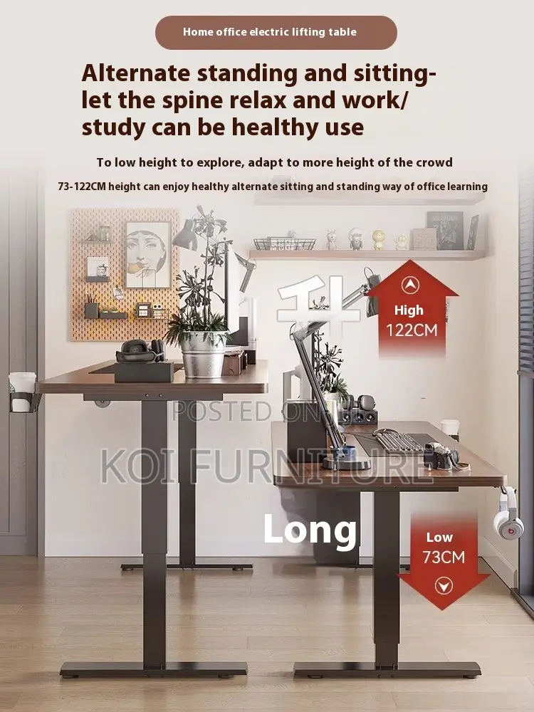 Office Desk; 1.8 Meters Height Standing Adjustable Home Office Desks