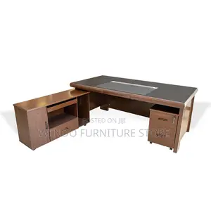 Office Desk; 1.8 Meters Executive Mahogany Desk in L Figure