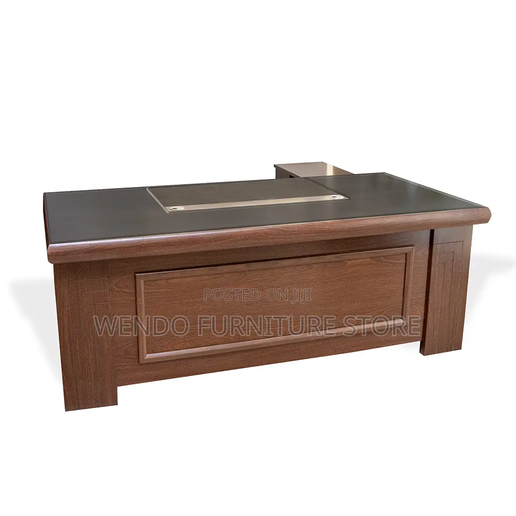 Office Desk; 1.8 Meters Executive Mahogany Desk in L Figure