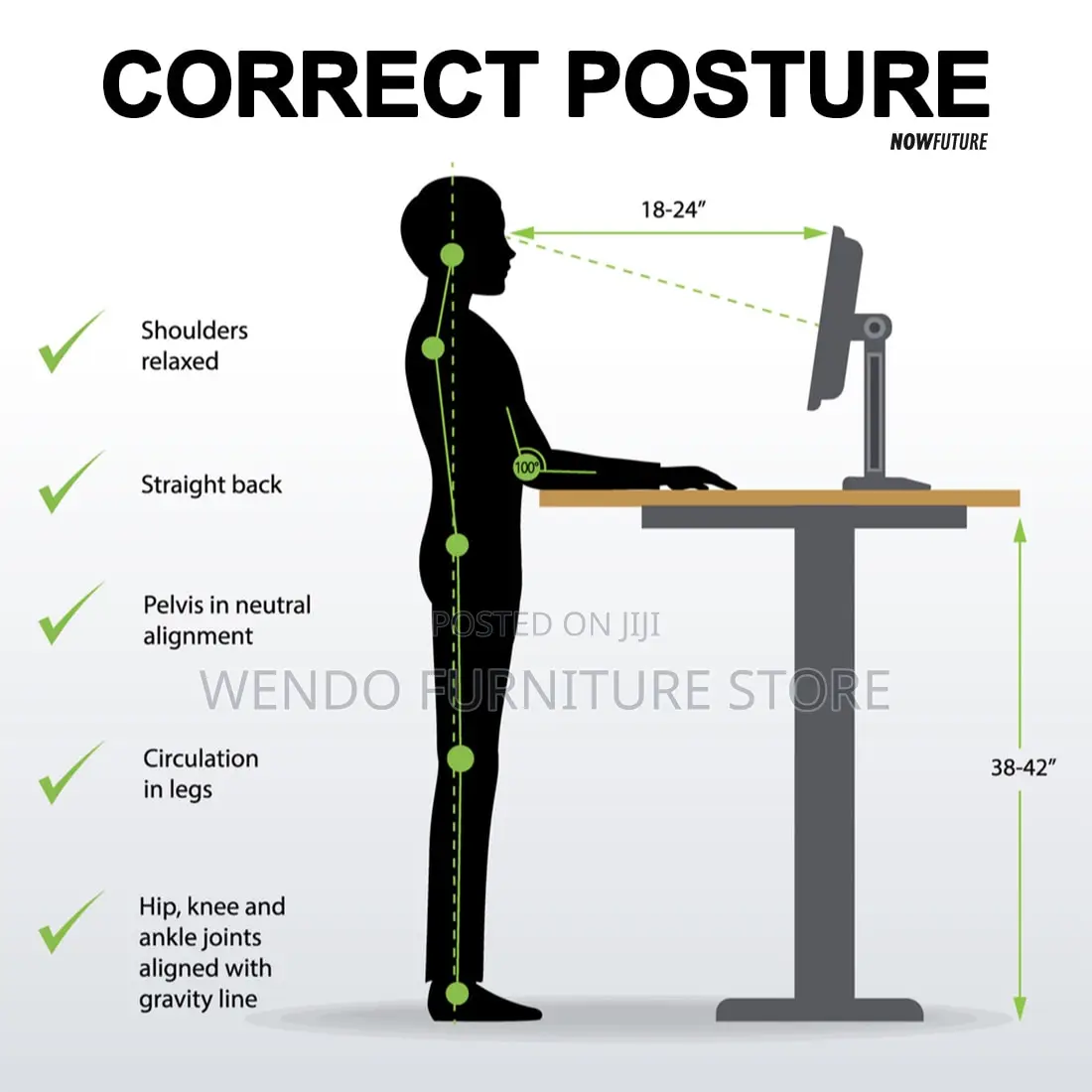 Office Desk; 1.8 Meters Electric Ergonomic Adjustable Home Gamers Desk