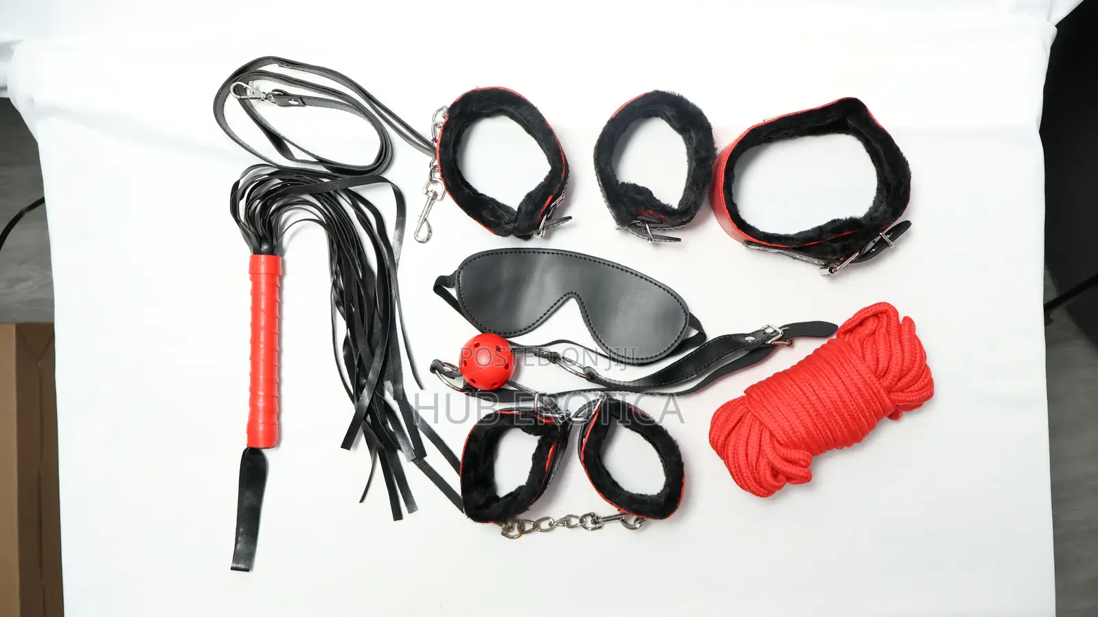 7 Piece Bondage Set With 10m Rope