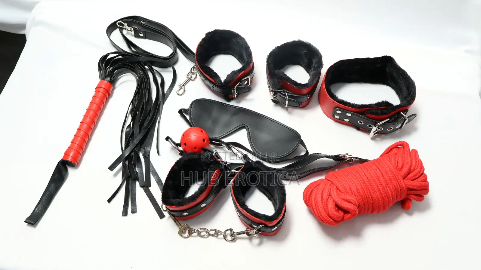 7 Piece Bondage Set With 10m Rope