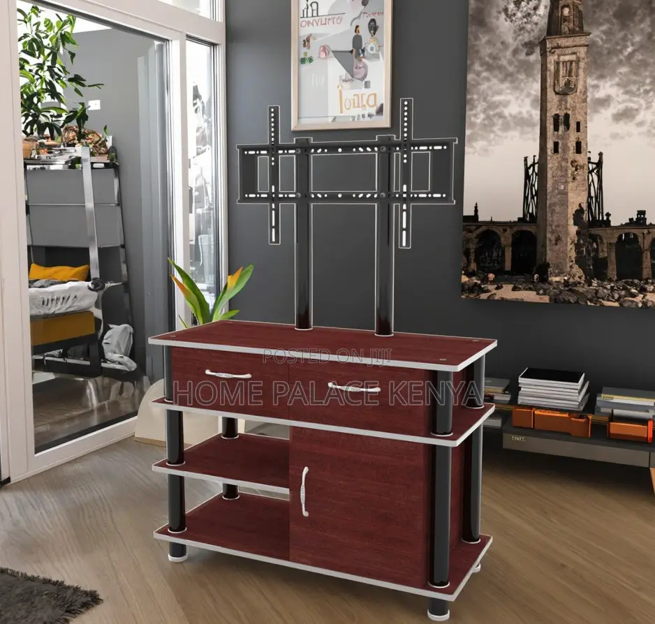 Tv Cabinet: Wooden Panel Tv Unit With Bracket for 32 to 70 Inch