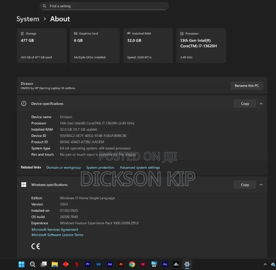 Laptop HP Omen 16 32GB Intel Core i7 SSD 512GB
