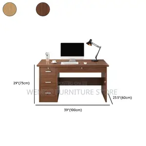 Home Desks; 1.4 Meters Executive Desk With Lockable Storage Drawers