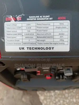 New Model Gasoline Generator Cigma-Uk
