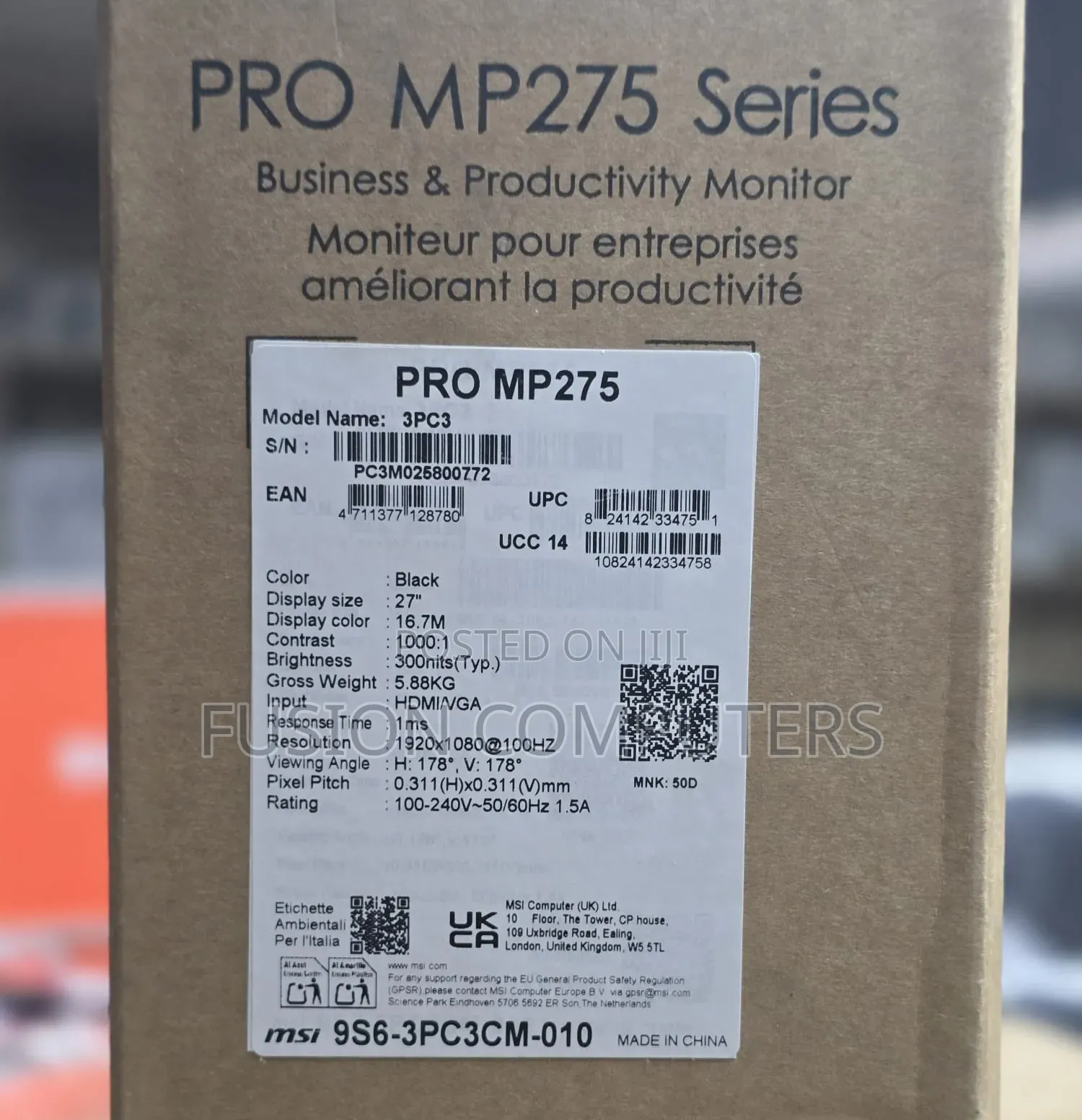 Msi Monitor Pro Mp275